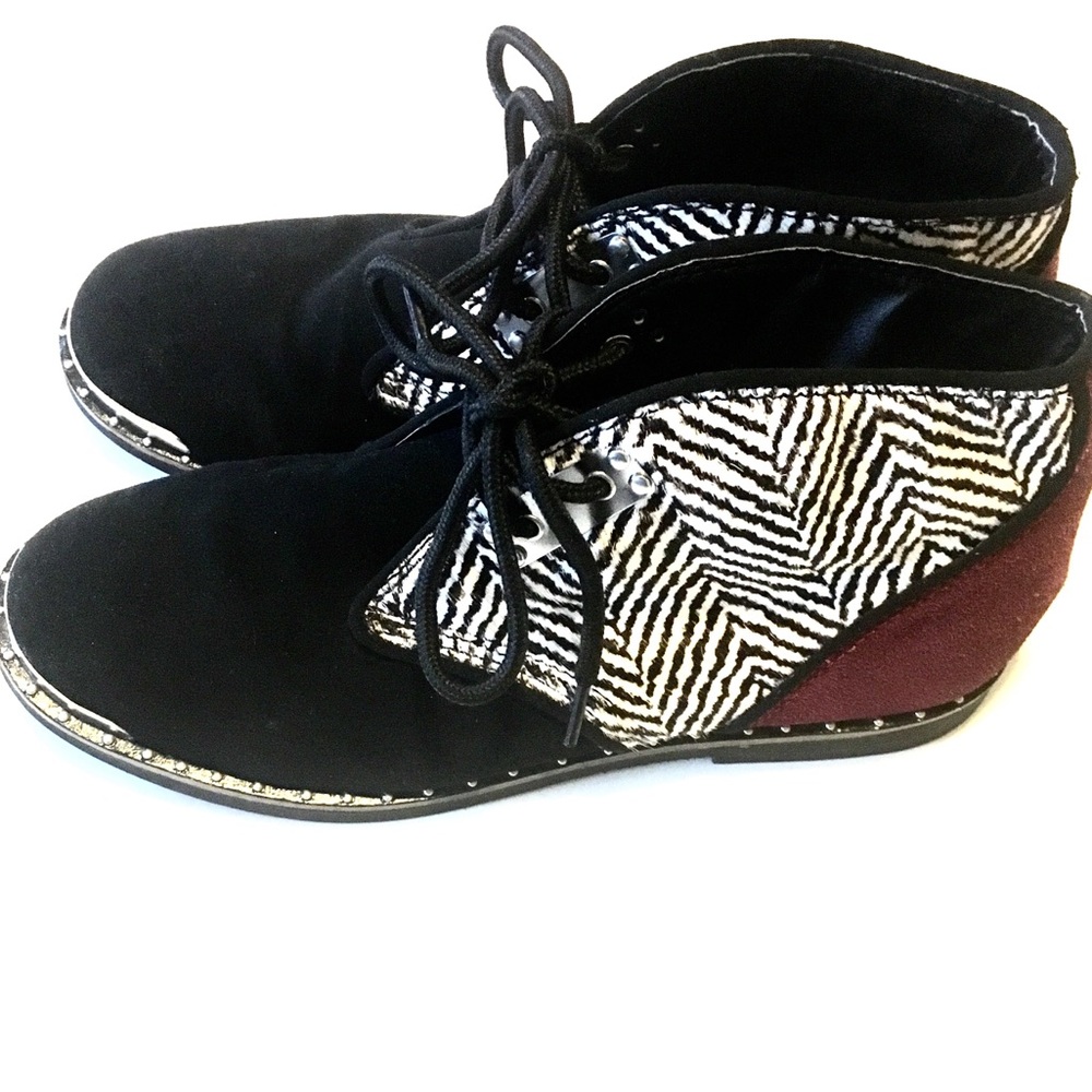 Very Volatile Zebra Print Bootie - image 1